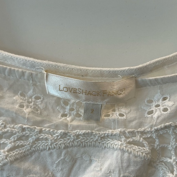 Love shack fancy white linen dress size 2 - Picture 3 of 5